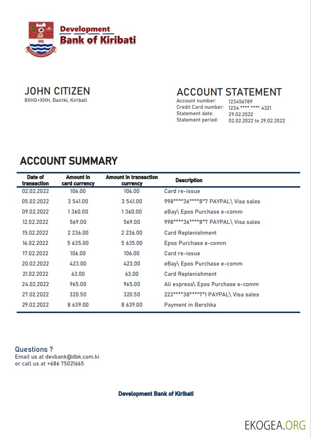 Banque de développement de Kiribati de Kiribati